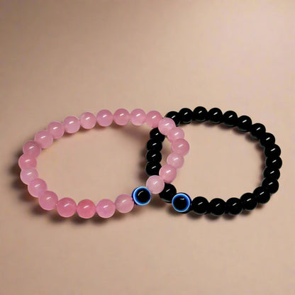 Couple Love Attraction & Evil Eye Bracelet Combo