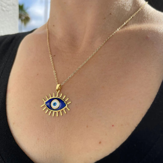 Evil Eye Greek Necklace